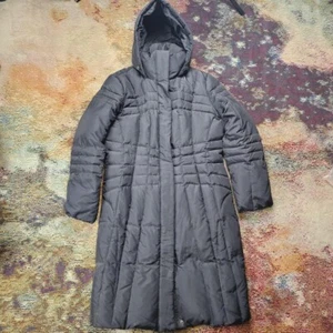 Calvin Klein Damen Medium Schwarz Puffer Kalt Winter Outdoor Daunen Long Mantel Jacke - Bild 1 von 7
