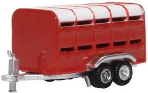 Oxford Diecast NFARM004 Spur N Viehanhänger rot - Bild 1 von 2