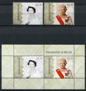 Tokelau 2012 Königin Elisabeth QE II Thronjubiläum Royalty 426-427 Block 47 MNH - Bild 1 von 2