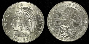 Mexiko Estados Unidos Mexicanos 1971 50 Centavos UNC KM# 452 (27 383) - Bild 1 von 3