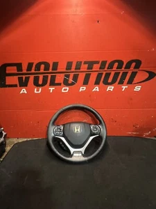 Black Steering Wheel DX EX EX-L Fits 2012 2013 2014 2015 Honda Civic OEM - Picture 1 of 9