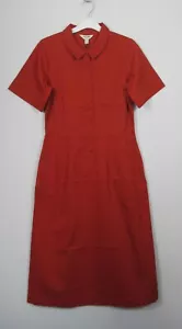 Seasalt Birch Glade Cotton Short Sleeve Dress Dark Cinnamon Size 8 RRP £79. - Picture 1 of 13