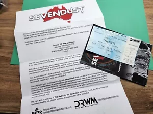 Sevendust VIP concert ticket plus signed VIP letter - Foto 1 di 5