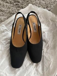 Celina Rounded Toe Black Suede High Heels Pumps Size US 4.5 Auth