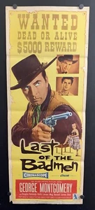 original 1957 Last of the Bad Men Folded Movie Poster 14 x 36 ~ WESTERN Classic - Picture 1 of 5