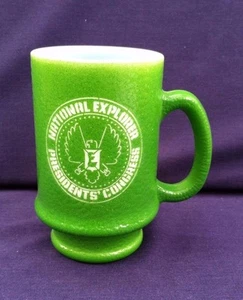 Taza de café de vidrio National Explorer Congreso Presidencial Boy Scouts verde blanco - Imagen 1 de 3