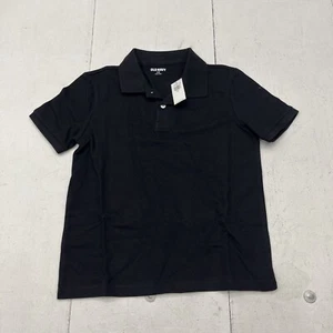 Old Navy Black Jack Uniform Pique Short Sleeve Polo Boys Size Medium (8) NEW - Picture 1 of 6