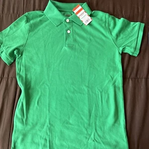 Cat&jack Green Uniform Shirt Size Large 12-14 NWT Az-651418 - Picture 1 of 4