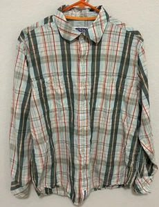 Resistol Shirt Large Plaid Long Sleeve Button Cowboy Ranch Rodeo Gear Active - Picture 1 of 5