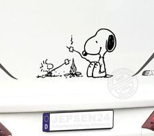 Snoopy Woodstock am Lagerfeuer 60x37cm CW09 Aufkleber Autoaufkleber Wandtattoo