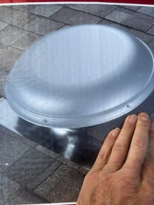 New Non Motorized Air Vent 24” Round Roof Mount Metal Vent No Motor - Picture 1 of 6