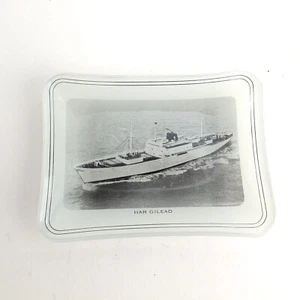 Foto Vetro Cenerenere Israeliana Reefer Oceano Spedizione Fodera Har Gilead c1961 Vintage - Foto 1 di 4