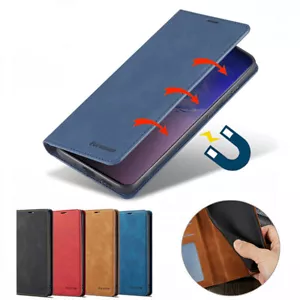 Slim Card Wallet Case Leather Flip Cover for Samsung A10 A20e A30s A40 A50 A70 - Picture 1 of 25