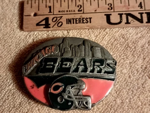Chicago Bears 2nd Limited NFL Embossed Slogan Leather Belt Buckle #8722/10k Cover
