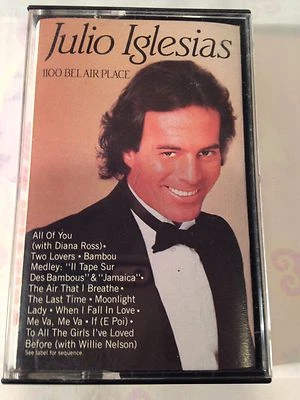 JULIO IGLESIAS music audio cassette tape 1984 vtg 1100 BEL AIR PLACE Diana Ross - Image 1 of 3
