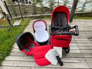Passeggino Trio Peg Perego book 51S - rosso, nero e grigio - Foto 1 di 24