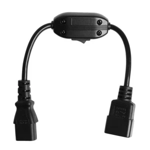 C14 to C13 Cable With Switch Male To Female Switch ON OFF Cable Power Cord - Photo 1/8