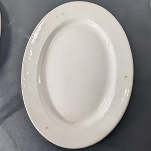 Antico piatto da portata Powell & Bishop inglese Ironstone Cina 10x14 - Foto 1 di 9