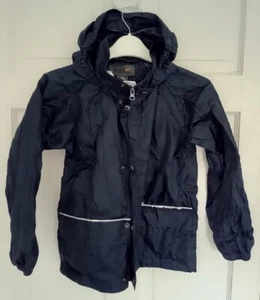 Regatta Waterproof Kids Lightweight Blue Zip-Up Hooded Jacket Coat 7-8 Years - Picture 1 of 1
