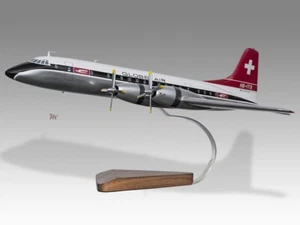 Bristol 175 Britannia 313 Globe Air Escritorio Madera Avión Modelo Pequeña Escala 1/130 - Imagen 1 de 12