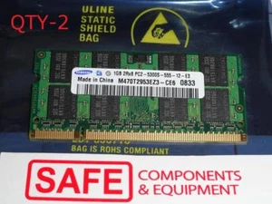 Samsung Memory 2GB (2X1GB) M470T2953CZ3-CE6 PC2-5300S DDR2 667Mhz SODIMM MM-460B - Picture 1 of 2