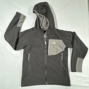 North Face Boys L 14-16 Chimborazo Thick Hooded Sherpa Fleece Lined Jacket Black - Picture 1 of 8