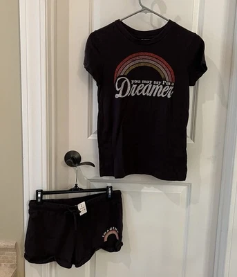 NWT Junk Food John Lennon Imagine You May Say I’m A Dreamer Short PJ Set Sz S - Image 1 of 4