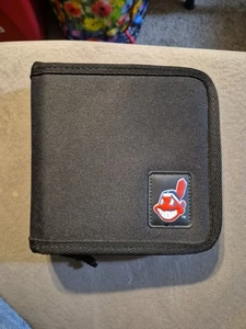 Cleveland Indians Cd Case Chief Wahoo Team Mouse Zipper Black - Picture 1 of 12
