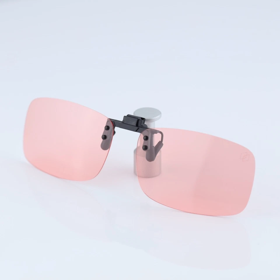 O'S OPTICAL Polarized Sunglasses Clip-On for Eyeglasses Pink,Square,C0019 - Photo 1/1