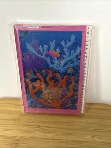 Vintage 90’s Tropical Fish Mini Address Book 5.5” X 4” Pink - Picture 1 of 4