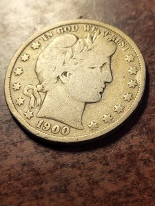 1900 Barber Silver Half Dollar, Philadelphia inv07 h406b - Picture 1 of 2