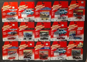 Johnny Lightning LOT of 15 Cars Mopar Muscle, Rebel Rods Some Bent Cards - Picture 1 of 1