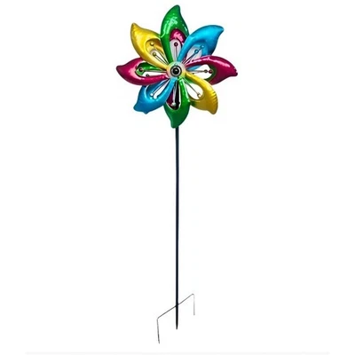Spinner Decor Outdoor Garden Display Colorful Windmill Vibrant Visual Appeal - Image 1 of 4