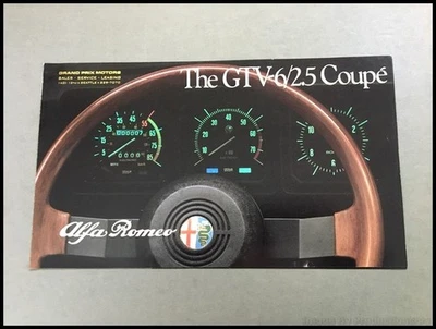 1983 Alfa Romeo GTV6 Coupe Original Car Sales Brochure Foldout Foto 1 de 4