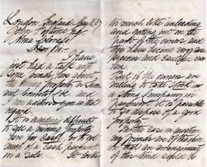 John Fortune Alma Colorado 1887 Summit County Mining Kelly Letter Londres Inglaterra - Imagen 1 de 7