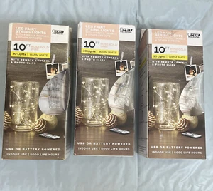 Feit Elec. 30-Light 10 ft. Indoor LED Rose Gold Wire Warm WhiteUSB/BATTERY (3pk) - Picture 1 of 5