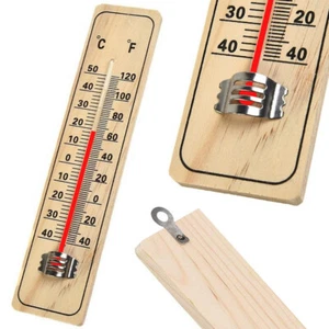 Termometro in legno per ambiente da Casa Muro misurazione temperatura in C° e F° - Foto 1 di 10