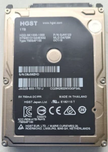 HGST Hitachi 1TB 2.5" SATA HDD Laptop Hard Drive 5K1000-1000 DATE:OCT-18 - Picture 1 of 5