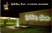 Lawton Oklahoma OK Holiday Inn 1963 Fountain U.S. 62W Teich Chrome Postcard UNP