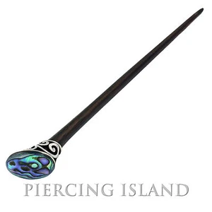 Exclusive Designer Haarnadel Haarstab Holz Wood Abalone Perlmutt Hairpin HN202 - Bild 1 von 1