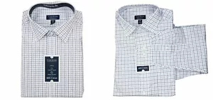 Club Room langärmeliges Shirt mit Knopfleiste Regular Fit Performance Tattersall neu mit Etikett - Bild 1 von 4