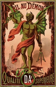 "Label for 'Fil au Demon' Brand Sewing Thread" — Giclee Fine Art Print - Picture 1 of 7