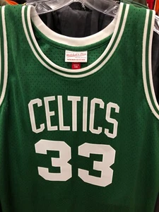 JERSEY MITCHEL & NESS VERDE LARRY BIRD DE LOS Boston celtics nba para hombre - Imagen 1 de 6