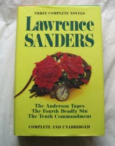 #~Three Complete Novels Lawrence Sanders~Sin~HC w/dj~Omnibus~LBDDQ - Picture 1 of 3