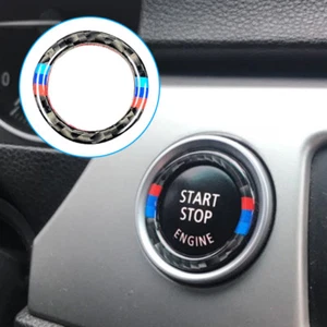 M-Color Circle Trim For BMW E90 E93 Engine Switch Start Stop Button Carbon Fiber - Picture 1 of 11