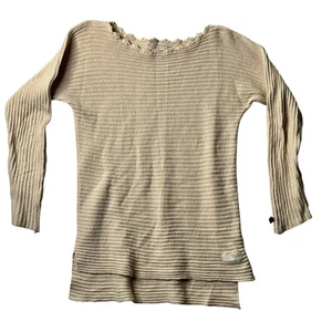 Odd Molly Strick Tunika Top Lagenlook Teil Langarm Kaschmirmischung Beige Gr. 1 - Bild 1 von 16