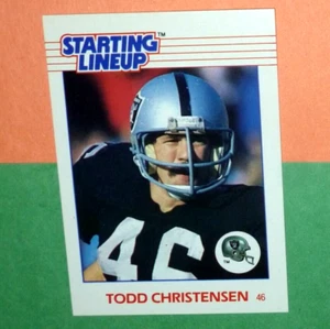 1988 TODD CHRISTENSEN Oakland Los Angeles Las Vegas Raiders Starting Lineup card - Foto 1 di 2