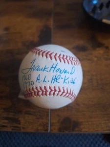 Senators Rangers Frank Howard "1968 1970 AL HR King" Signed Baseball - Picture 1 of 3