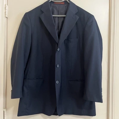 Abrigo Chaqueta Blazer Loro Piana 100% Lana Marino Para Hombre Deportivo Talla 46 Silencioso Lujo. Foto 1 de 4