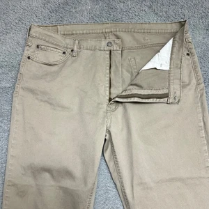 Levis 559 Pants Mens 42x32 Tan Relaxed Straight Fit Khaki Casual Formal Office - Picture 1 of 11